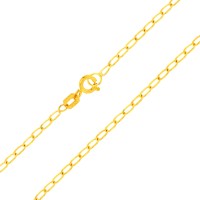 Corrente de ouro feminina 18k 40cm delicada elos iguais
