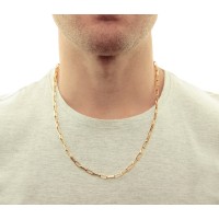 Corrente de ouro 18k Masculina 60cm Cartier 4mm foto corrente no corpo 