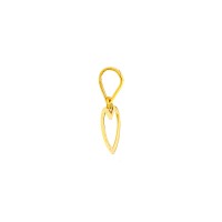 Pingente de ouro 18k 1 coração vazado