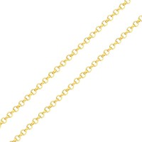 Corrente de ouro 18k feminina elos portugues portuguesa 50cm foto frontal da corrente 
