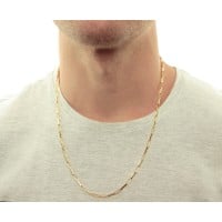 Corrente de ouro masculina 18k cartier 60cm - 3mm