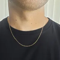 Corrente de ouro 18k masculina - Grumet 3x1 50cm