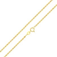 Corrente de ouro feminina 18k corda delicadas 45cm