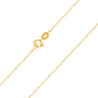 Corrente de ouro feminina 18k elo americano 0,5mm 40 cm
