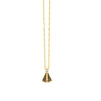 Pingente de ouro 18k Nossa Senhora Aparecida com manto em rodio negro mini