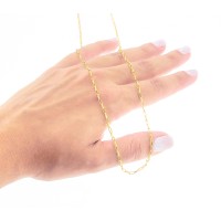 Corrente de ouro 18k cartie 60cm oca foto corrente na mao