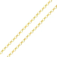 Corrente de ouro 18k elo português oca 45cm 2mm Coport535