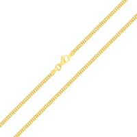 Corrente masculina de ouro 18k elos grumet new oca 60cm
