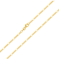 Corrente de ouro 18k masculina 70cm malha elos 3x1