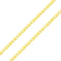 Corrente de ouro 18k piastrine fina 70cm