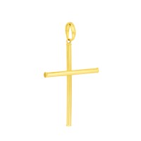 Pingente cruz de ouro 18k grande oca