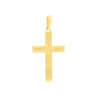 Pingente cruz de ouro 18k Pai Filho e Divino