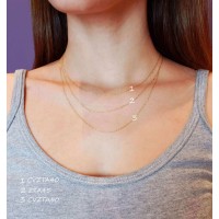 Corrente de ouro feminina 18k elo americano 0,5mm 40 cm