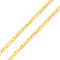 Corrente de ouro 18k masculina Grumet grossa 60cm foto detalhada malha da corrente 