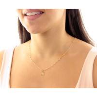 Pingente de ouro 18k profissão Engenharia placa redonda pequena Pingentes foto no corpo