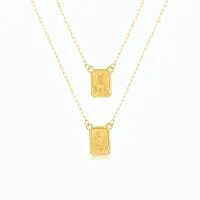 Escapulário de ouro 18k Sagrado Coração de Jesus ultra fino