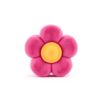 Estojo de veludo para joias formato de flor pink