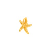 Pingente de ouro feminino 18k estrela do mar