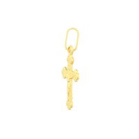 Pingente de ouro 18k cruz com imagem de Cristo