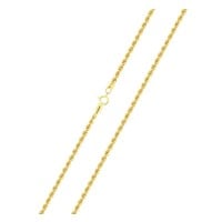 Corrente de ouro 18k feminina 45cm cordão torcido / baiano