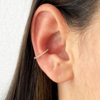 Piercing de orelha ouro 18k Conch cartilagem com pedras
