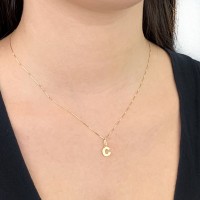 Pingente letra de ouro 18k C