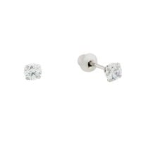 Kit de brincos 3 furos argola ouro branco 18k