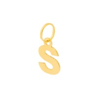 Pingente letra de ouro 18k S