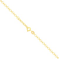 Pulseira de ouro feminina elo português com pingente de coração