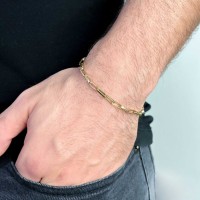 Pulseira masculina cartier de ouro 18k 21cm