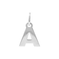 Pingente letra de ouro branco 18k A