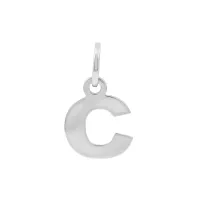Pingente letra de ouro branco 18k C