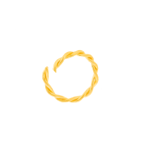 Piercing de orelha cartilagem helix ouro 18k corda