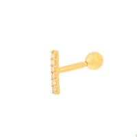 Piercing helix tragus cartilagem ouro 18k palito