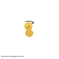Piercing de ouro 18k de orelha bola chapa