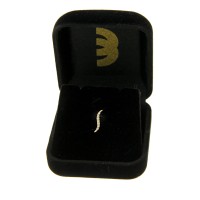 Piercing de orelha ouro 18k onda com pedras 