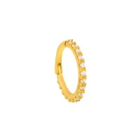 Piercing de ouro 18k cartilagem orelha argola com pedras