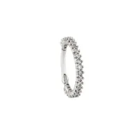 Piercing de ouro branco 18k argola Conch com pedras