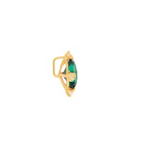 Pingente de ouro 18k ponto de luz verde