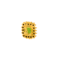 Pingente quadrado floresta negra ouro 18k