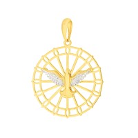 Pingente Divino Espírito Santo ouro 18k Mandala G