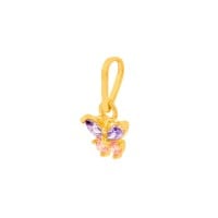 Pingente borboleta de ouro 18k infantil