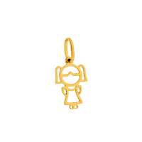 Pingente De Ouro 18k Menina - Filha mini