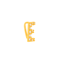 Pingente letra E de ouro 18k Letra com pedras