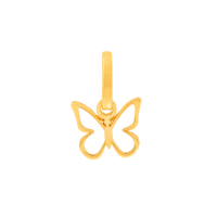 Pingente borboleta de ouro 18k delicado