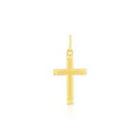 Pingente de ouro 18k cruz masculina / feminina
