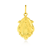 Pingente de ouro 18k Nossa Senhora Aparecida ornamentada