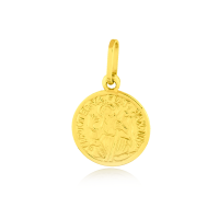 Pingente de ouro 18k São Bento frente e verso