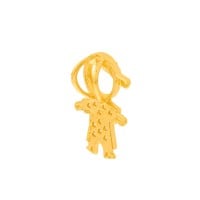 Pingente menino de ouro 18k boné com pedras 