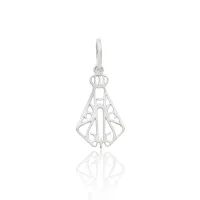 Pingente Nossa Senhora Aparecida de ouro branco 18k XIX